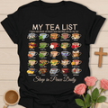 Tea Lover List Christian T-Shirt T-Shirt