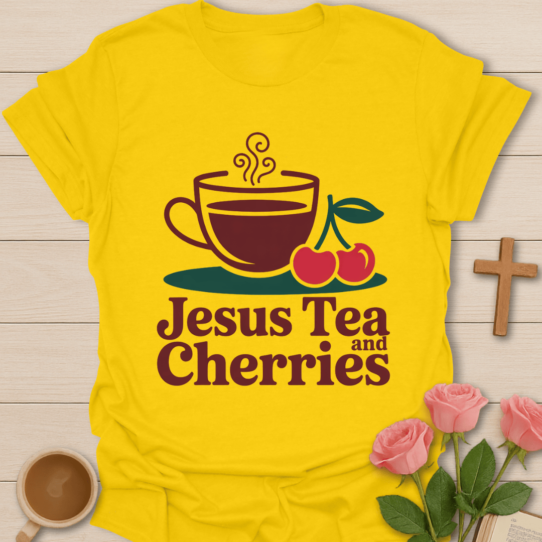 Jesus Tea & Cherries T-Shirt T-Shirt