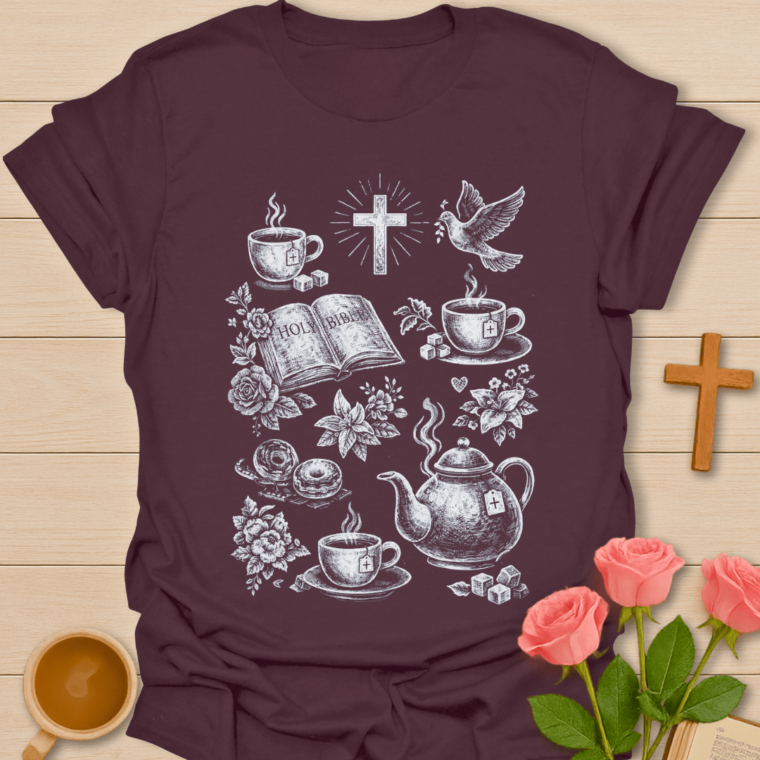 90's Vintage Faith & Tea Devotion T-Shirt T-Shirt