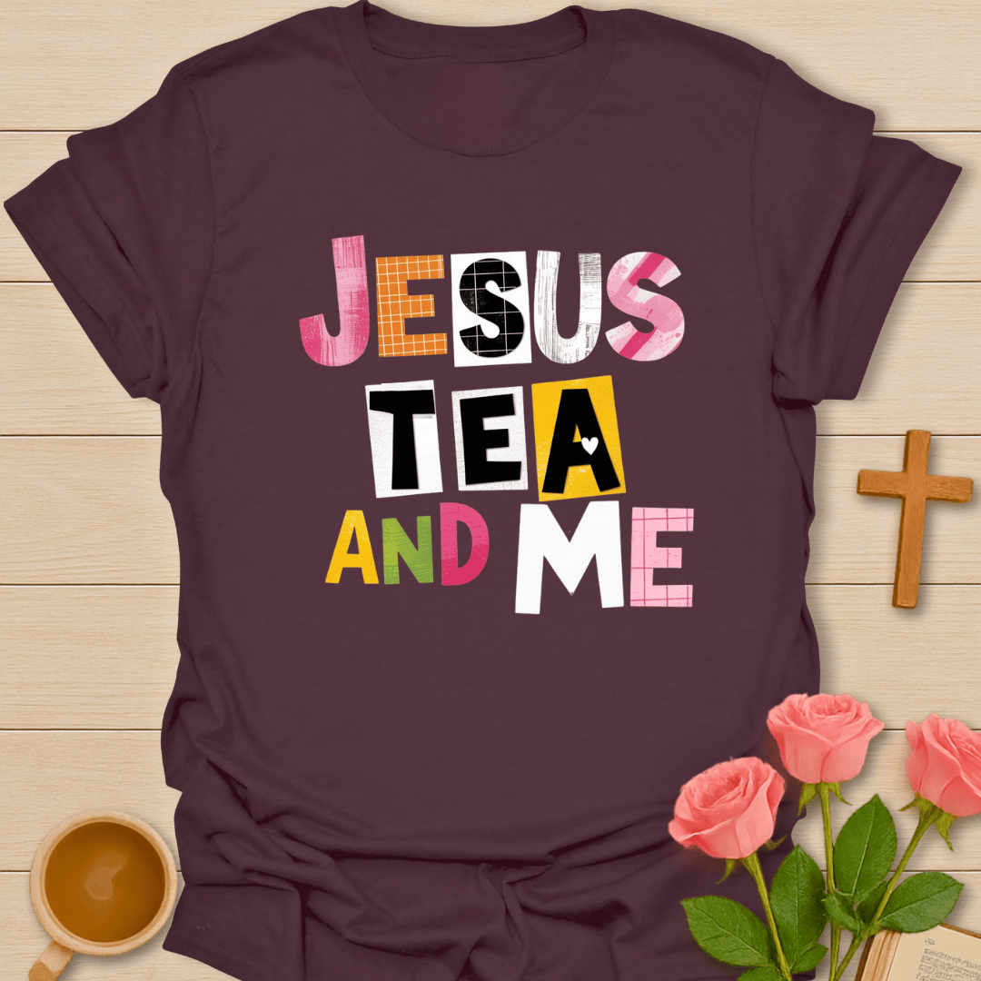 Jesus Tea Me Collage T-Shirt T-Shirt