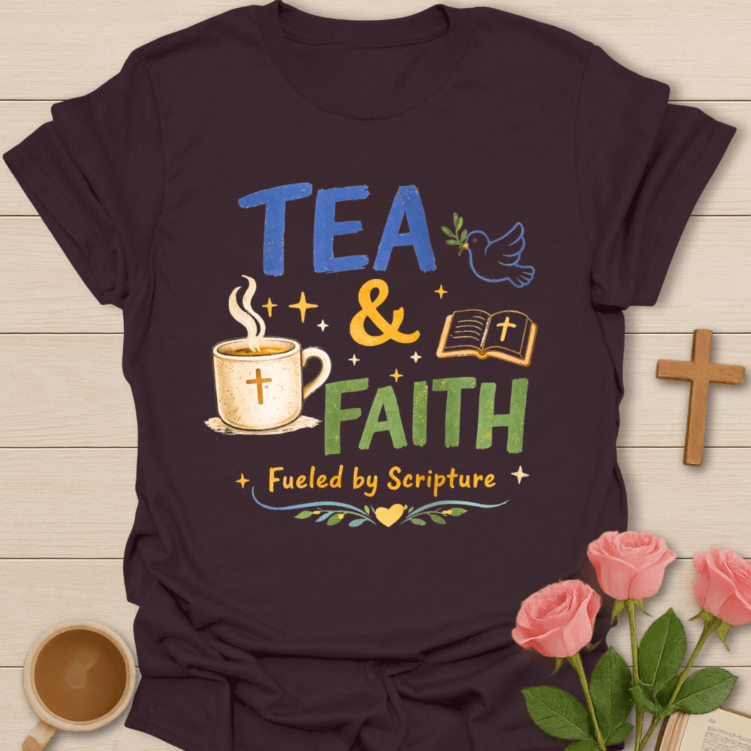 Tea & Faith: Fueled by Scripture T-Shirt T-Shirt