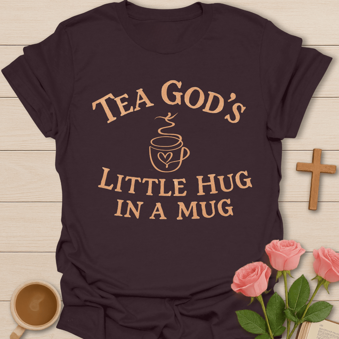 Tea Mug Hug T-Shirt - Kozzy Co Dark Chocolate / S