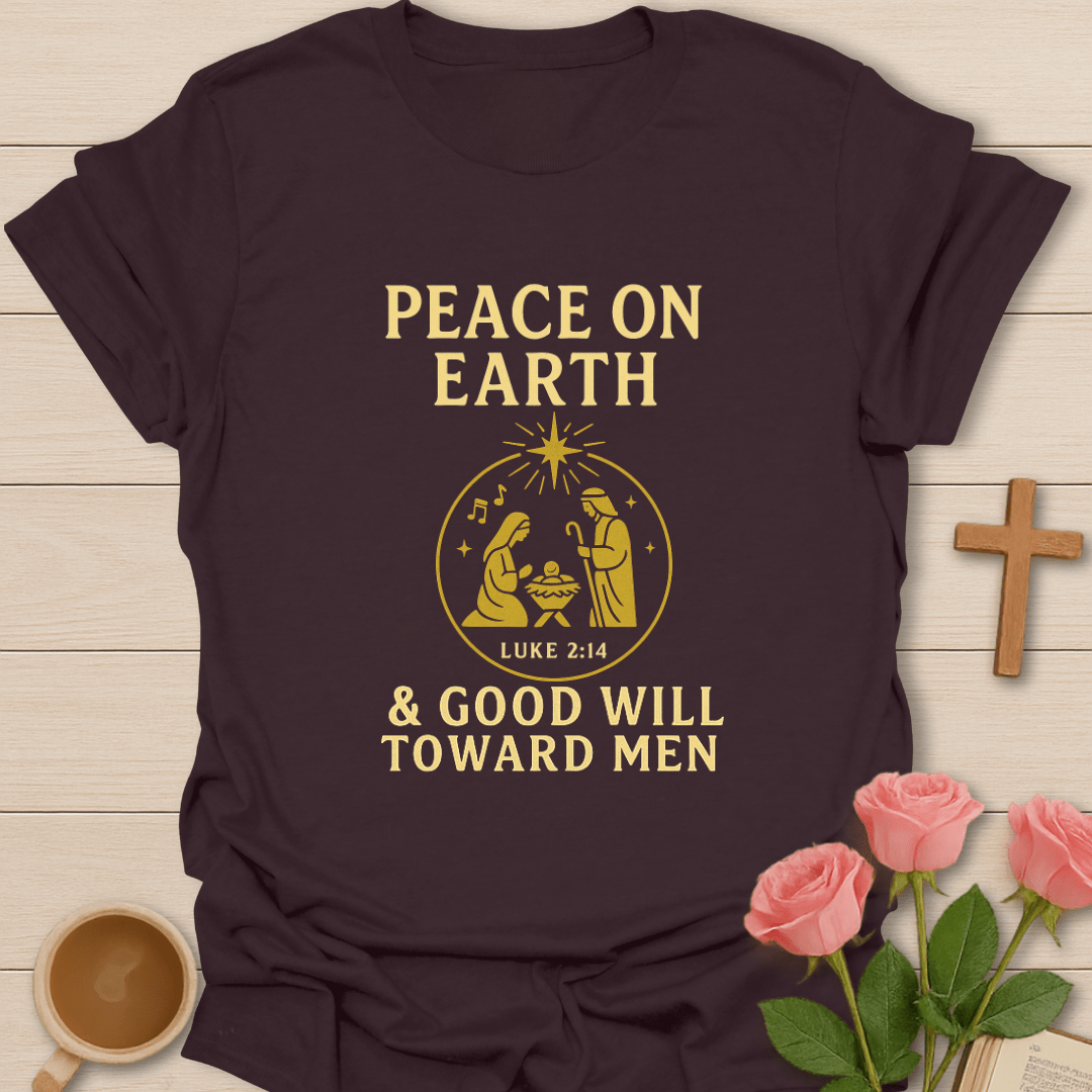Peace On Earth Christmas T-Shirt T-Shirt