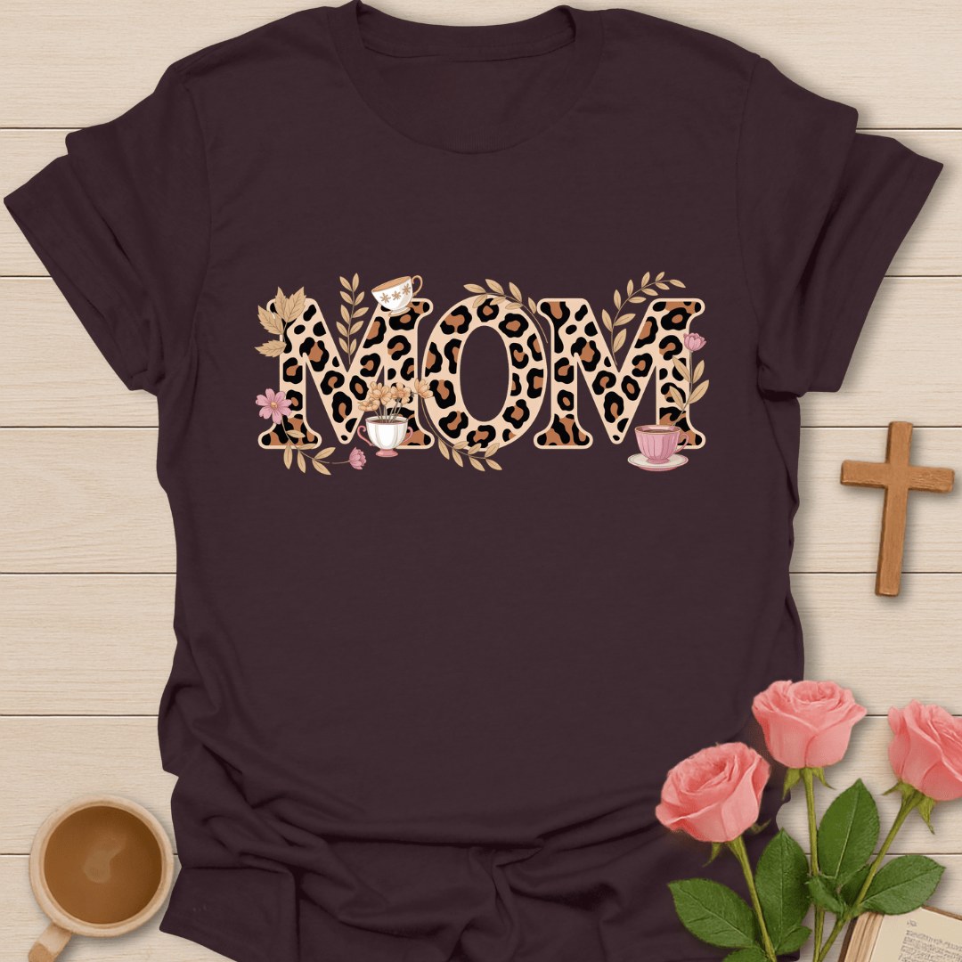 Leopard Mom Tea T-Shirt T-Shirt