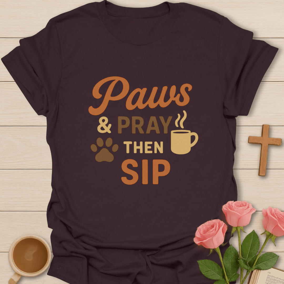 Paws Sip and Pray T-Shirt
