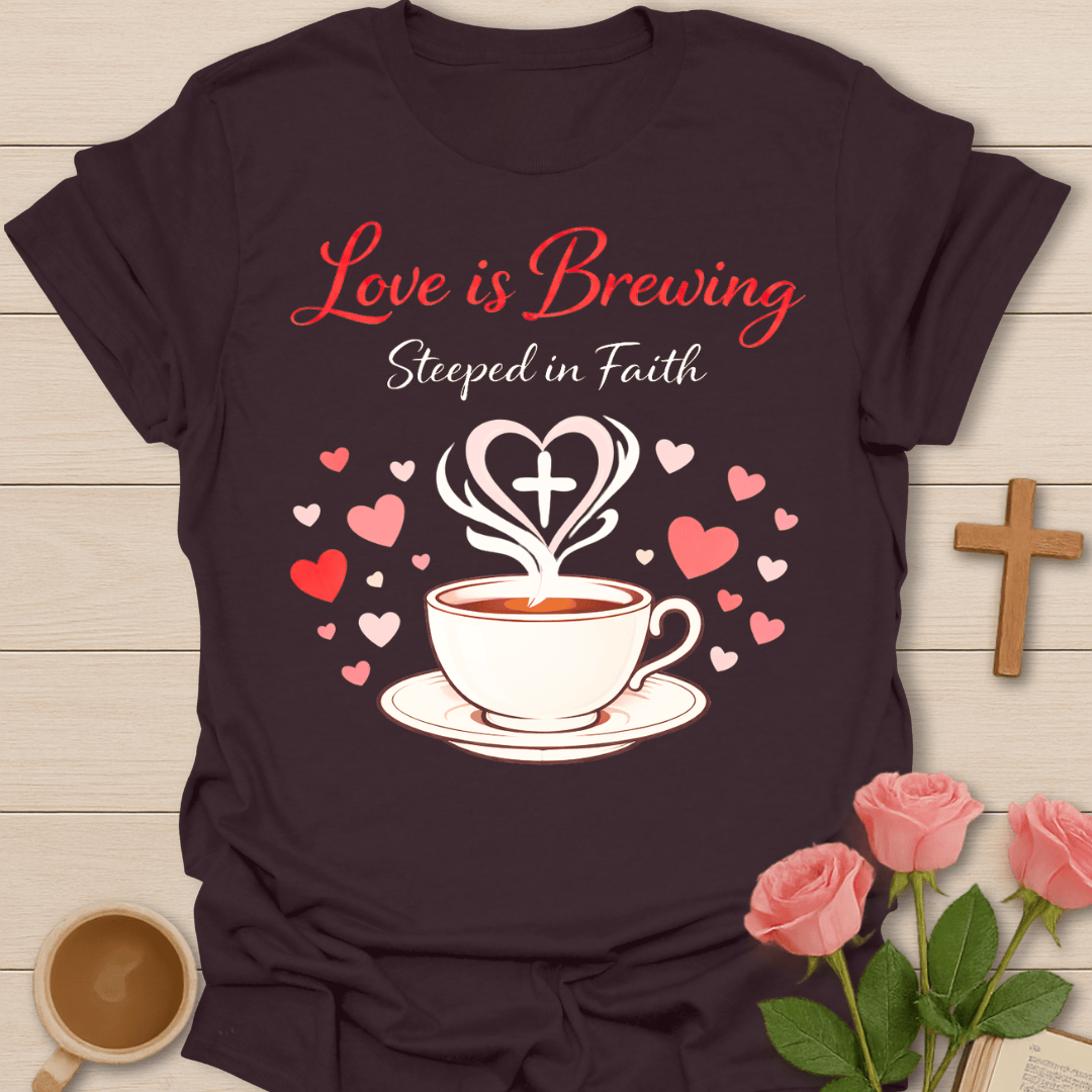Love is Brewing Faith Tea  T-Shirt T-Shirt