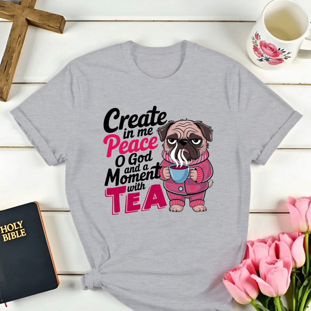 Faith & Tea Pug T-Shirt
