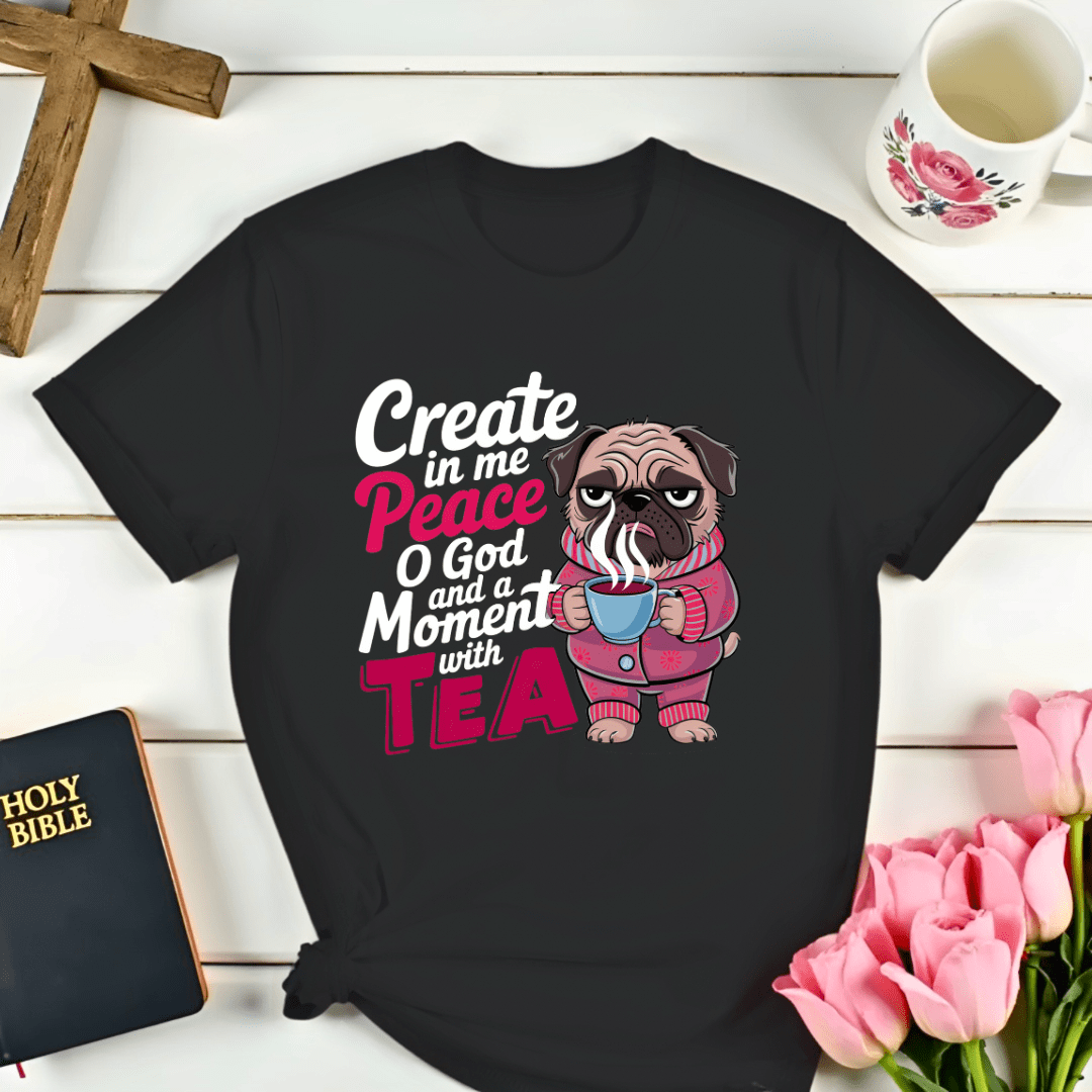 Faith & Tea Pug T-Shirt