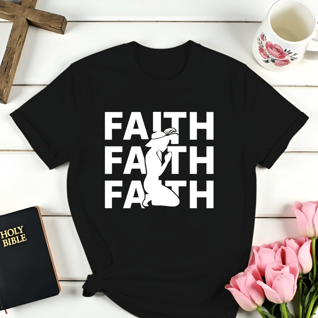 Kneeling Lady Faith T-Shirt