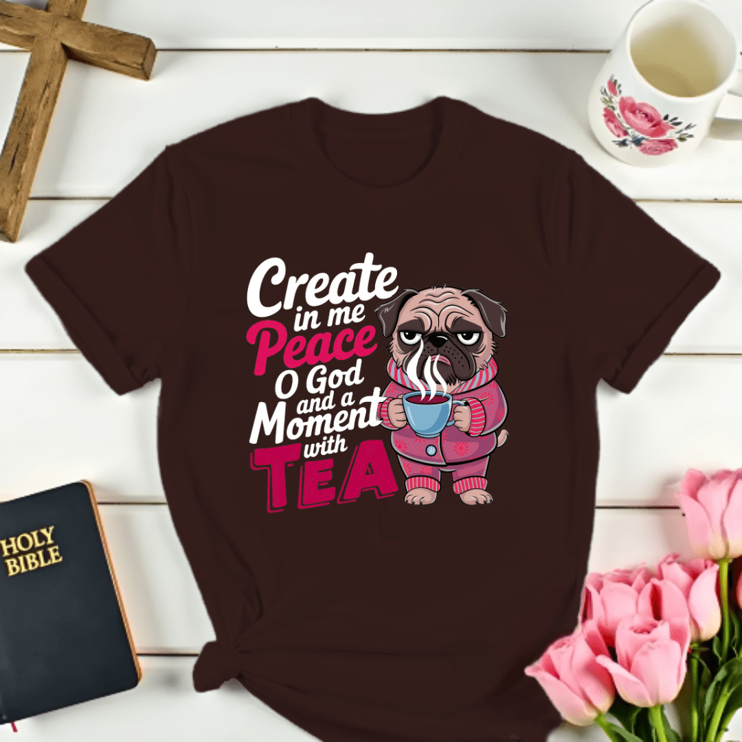 Faith & Tea Pug T-Shirt