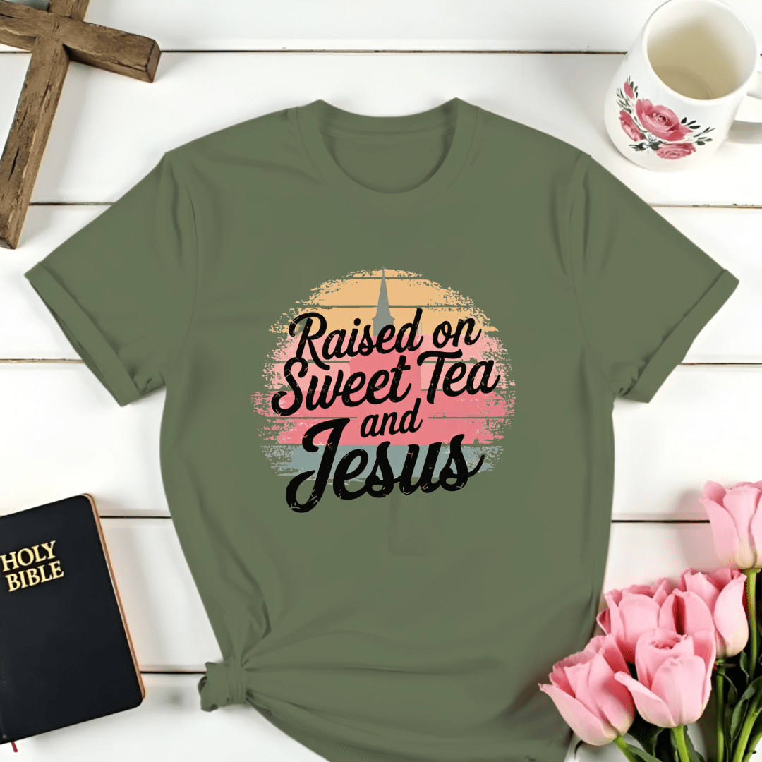 Raised on Jesus & Sweet Tea T-Shirt