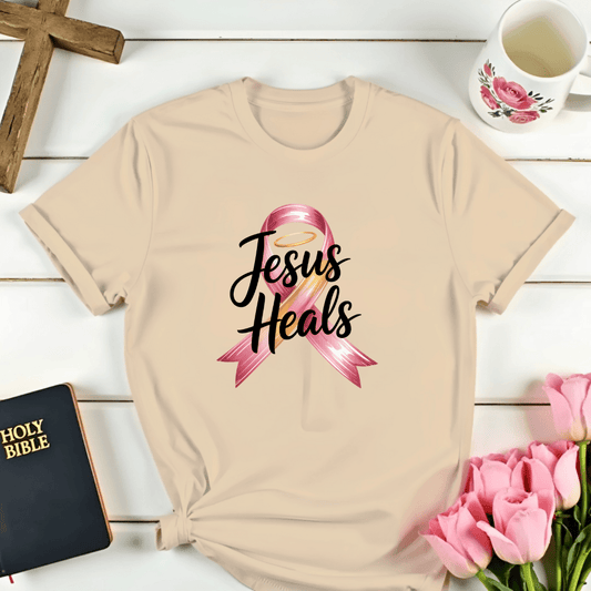 Breast Cancer Jesus Heals T-Shirt