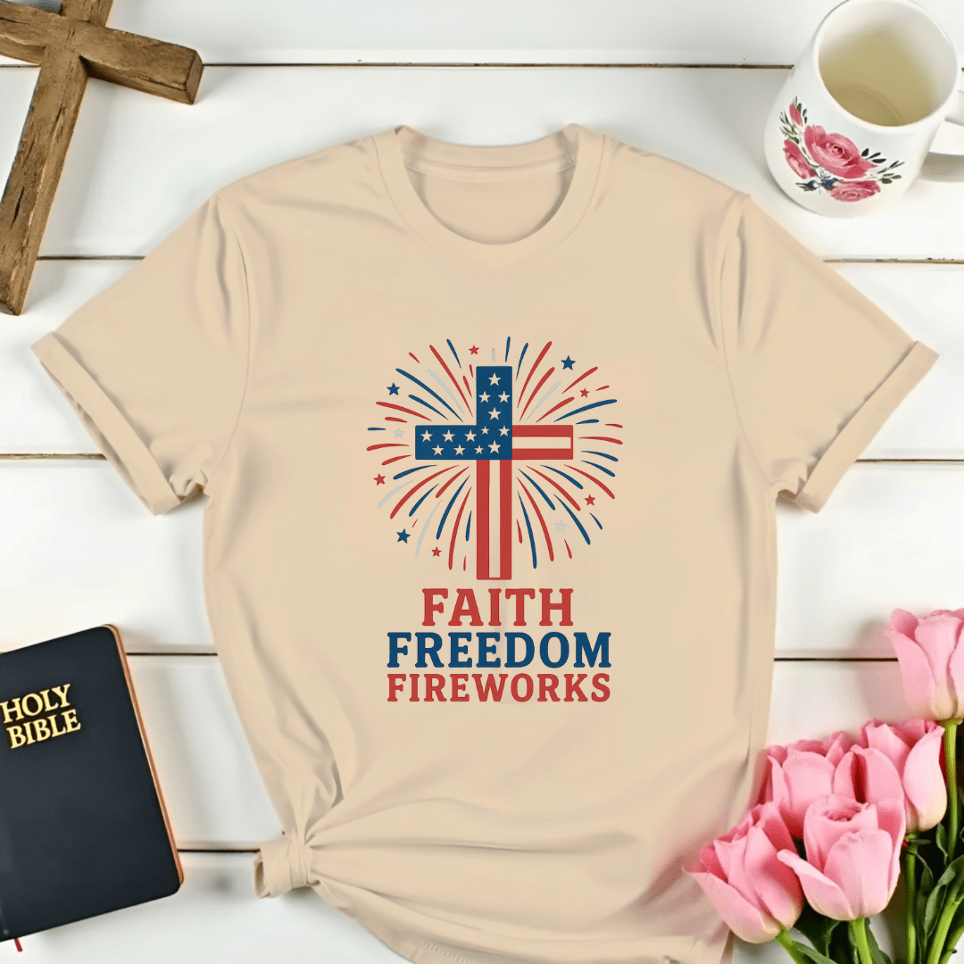 Faith Freedom Firework T-Shirt