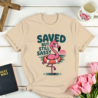 Saved & Sassy Flamingo T-Shirt