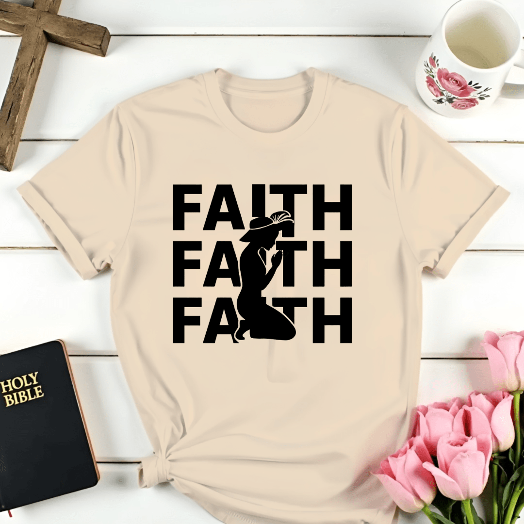 Kneeling Lady Faith T-Shirt