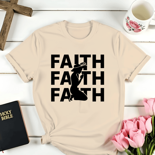Kneeling Lady Faith T-Shirt
