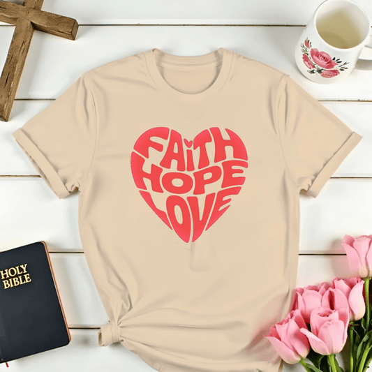 Faith Hope Love Heart T-Shirt