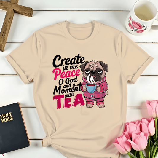 Faith & Tea Pug T-Shirt