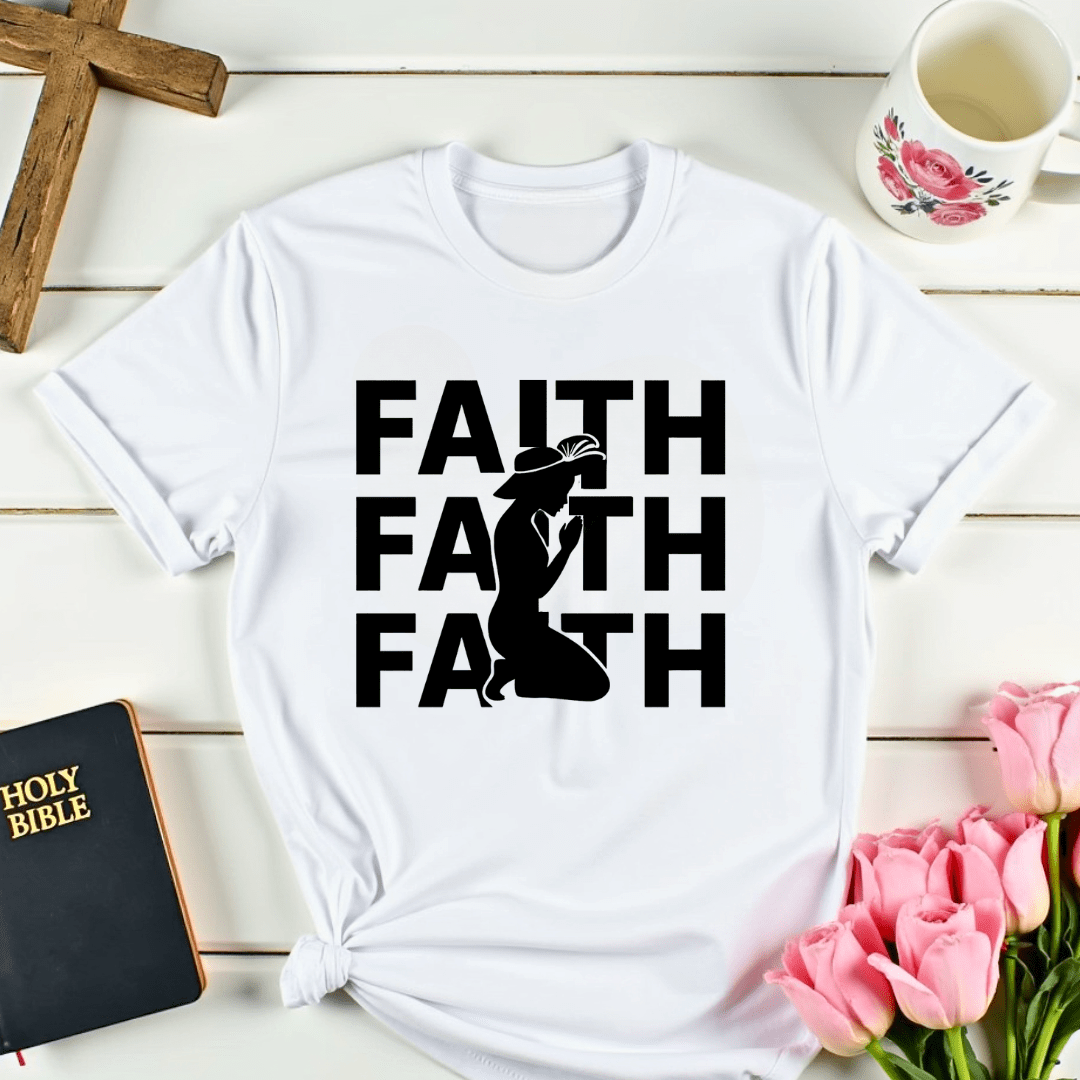 Kneeling Lady Faith T-Shirt