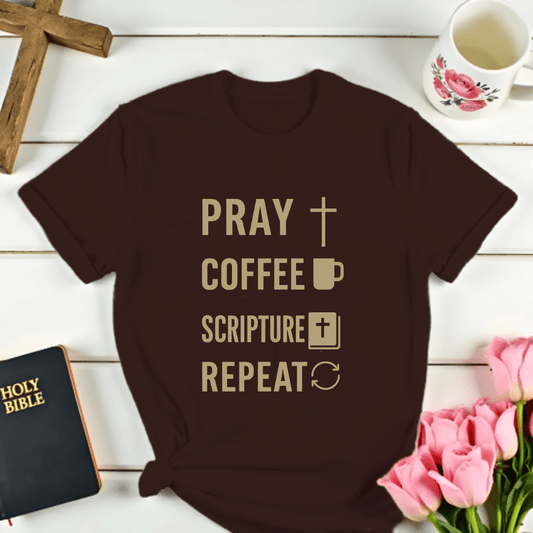 Pray, Coffee, Scripture, Repeat T-Shirt