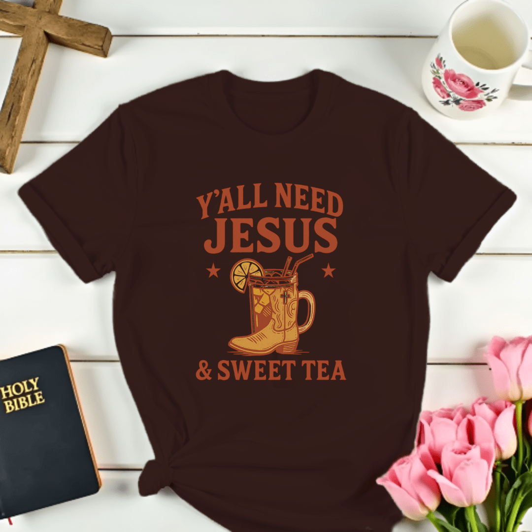 Jesus and Sweet Tea Boot T-Shirt