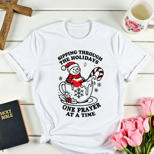 Snowman Christmas Prayer T-Shirt