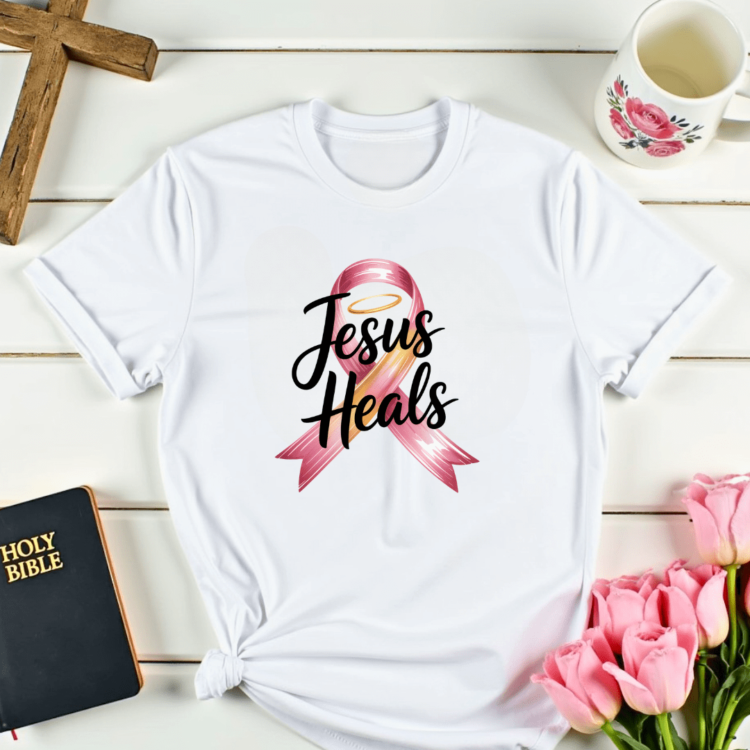 Breast Cancer Jesus Heals T-Shirt