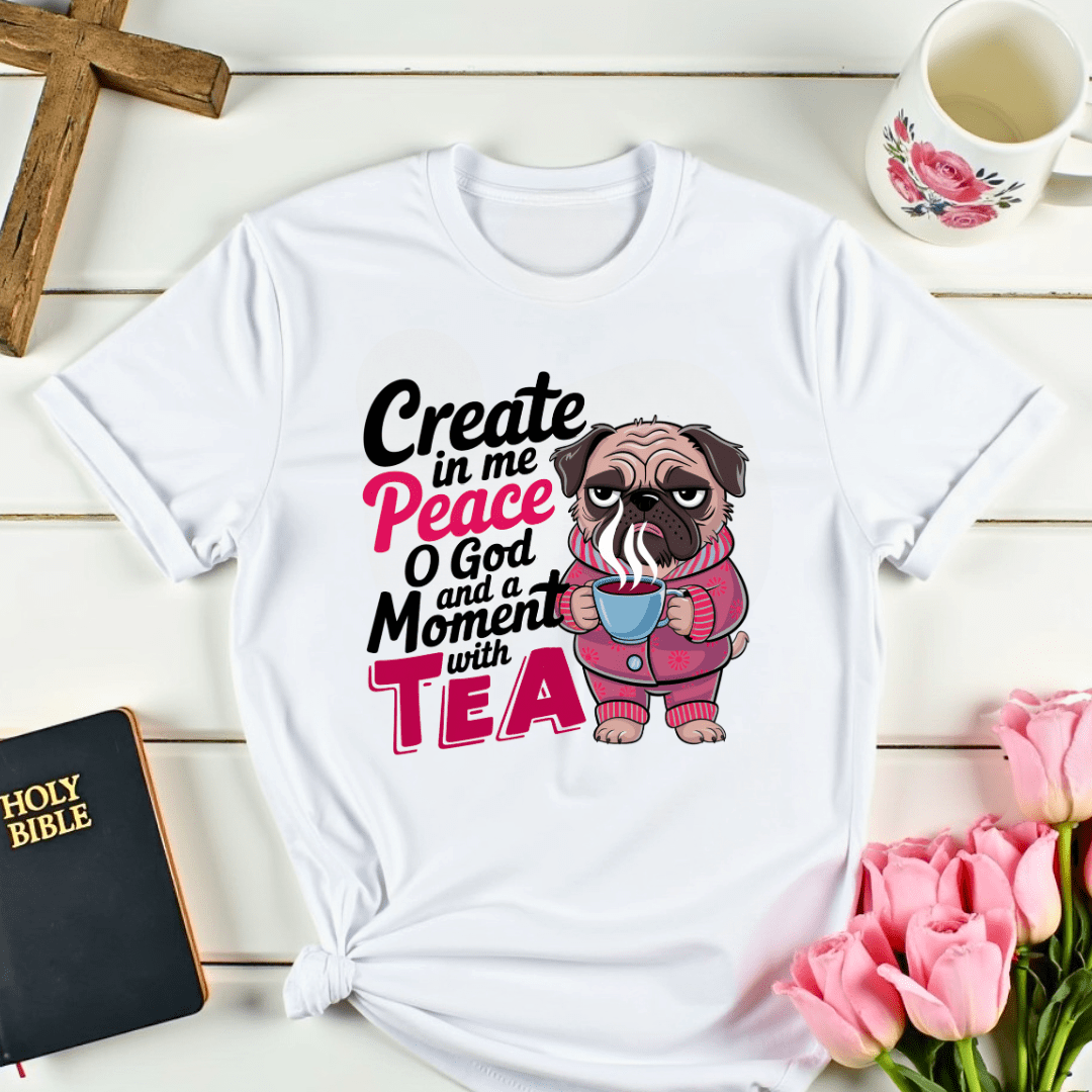 Faith & Tea Pug T-Shirt