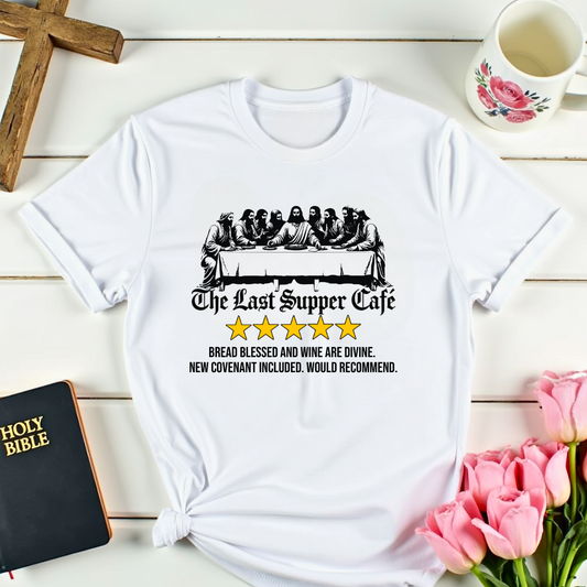 The Last Supper Cafe Review T-Shirt