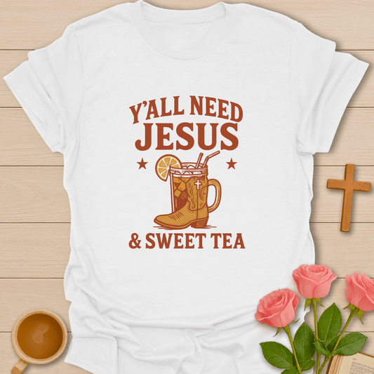 Jesus & Sweet Tea Boot T-Shirt