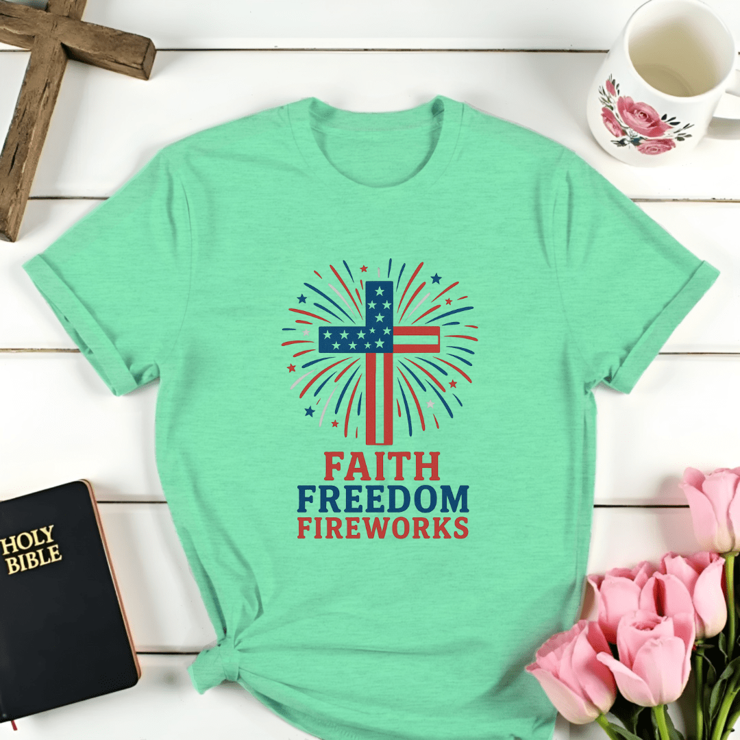 Faith Freedom Firework T-Shirt
