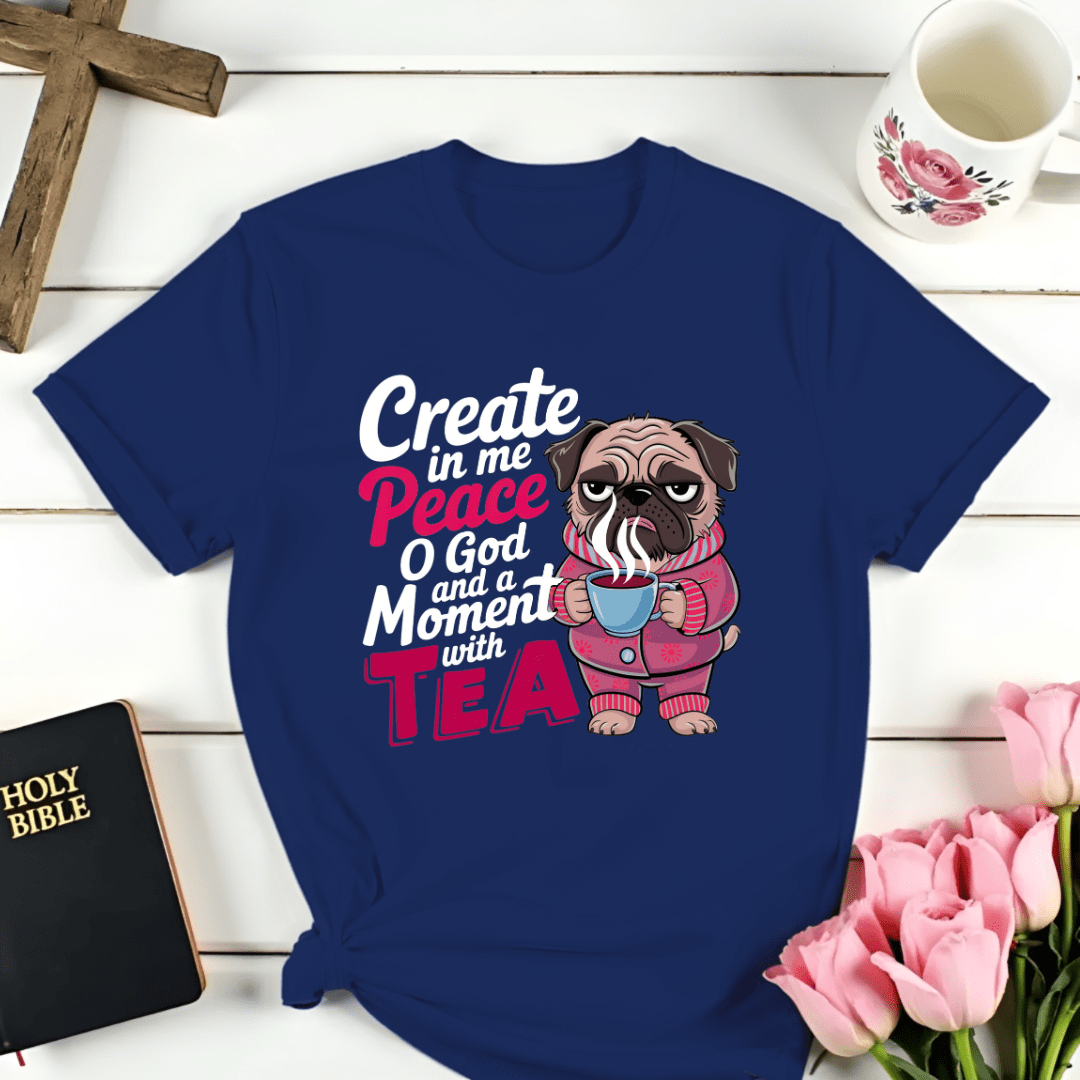 Faith & Tea Pug T-Shirt