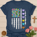 Easter Faith & Tea US Flag T-Shirt T-Shirt