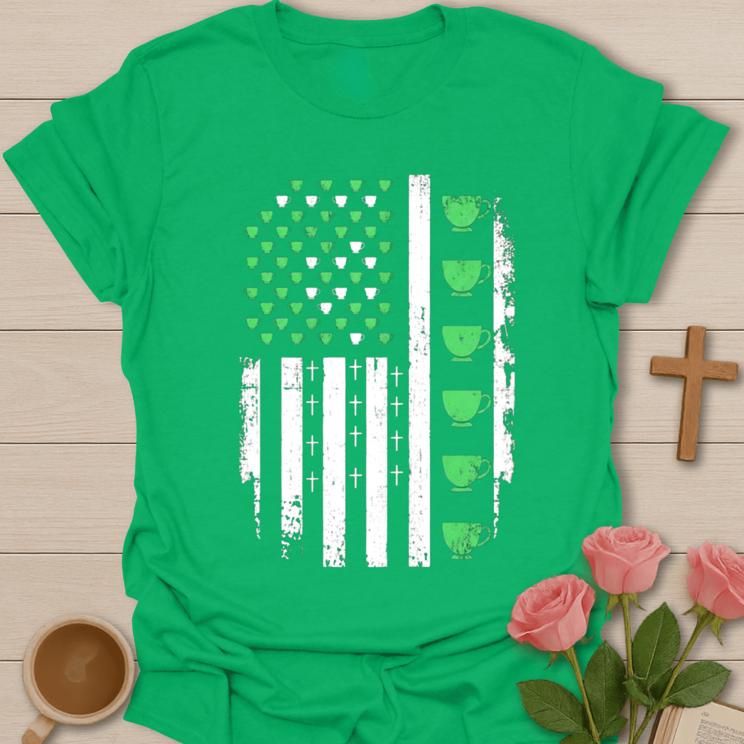 Faith & Irish Tea US Flag T-Shirt