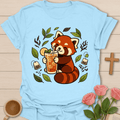 Cozy Raccoon Tea Lover T-Shirt T-Shirt
