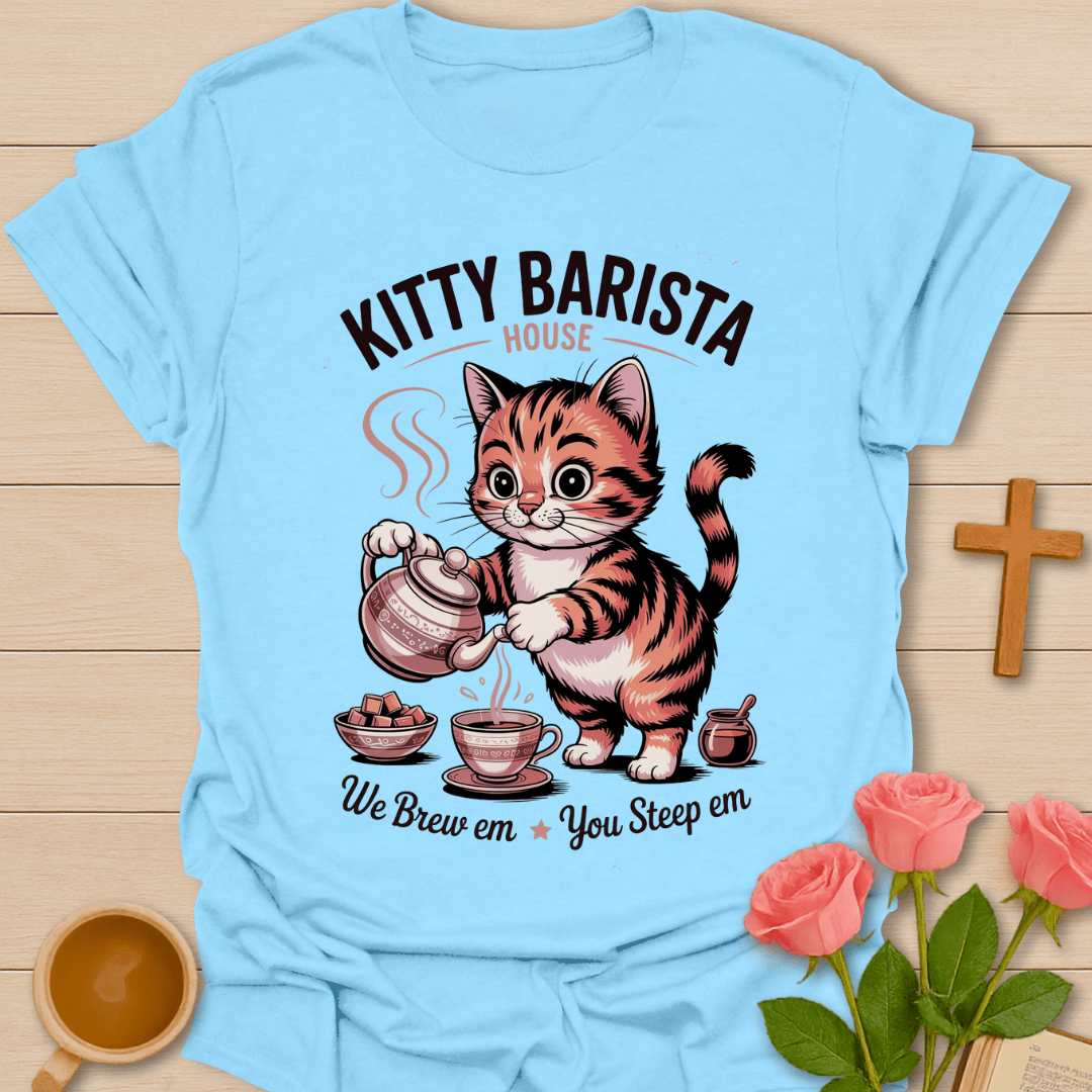Kitty Barista House T-Shirt T-Shirt