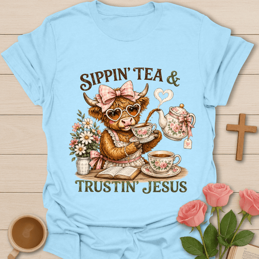 Highland Cow Jesus Tea T-Shirt