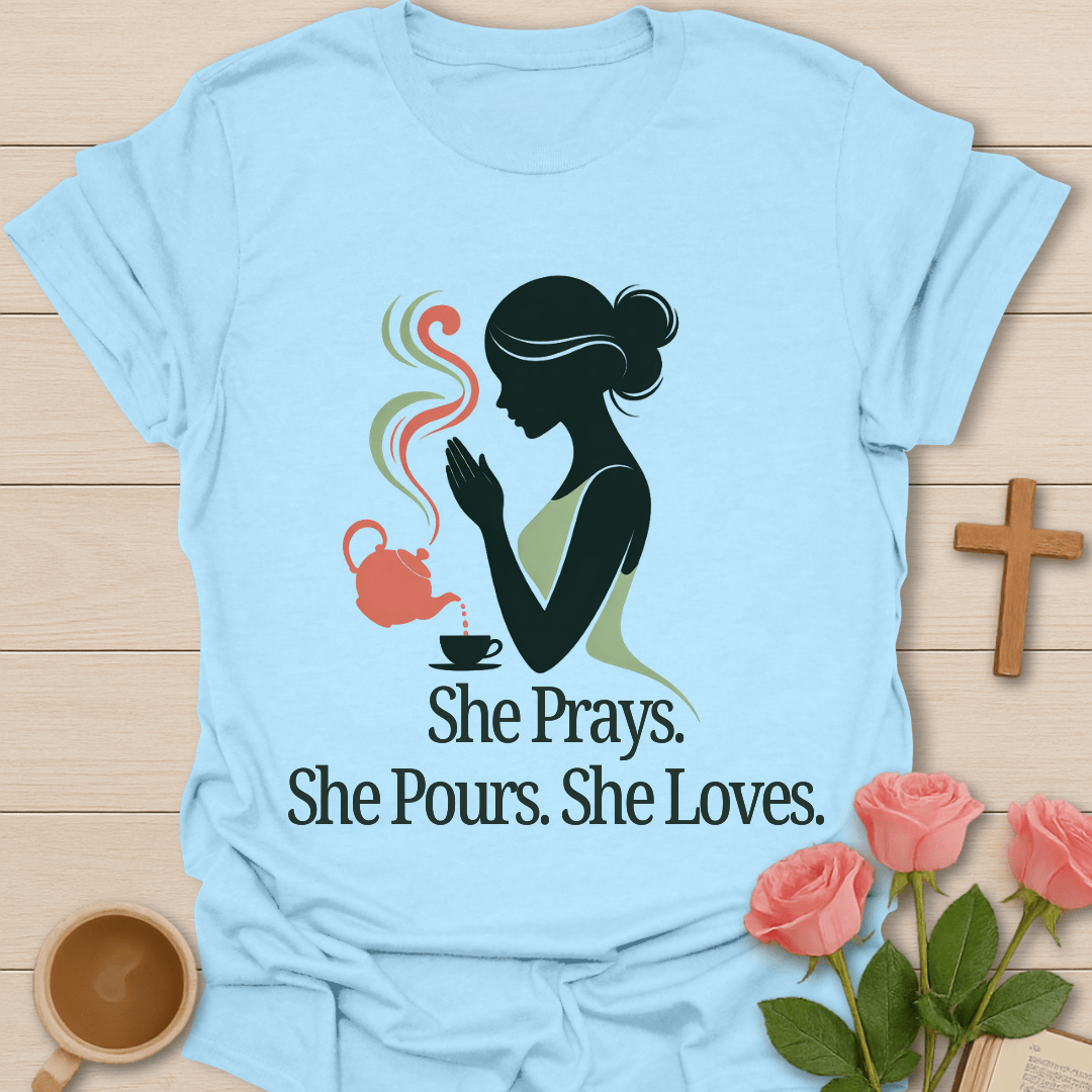 Praying Mama Tea T-Shirt T-Shirt