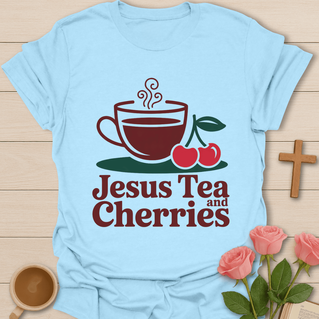 Jesus Tea & Cherries T-Shirt T-Shirt