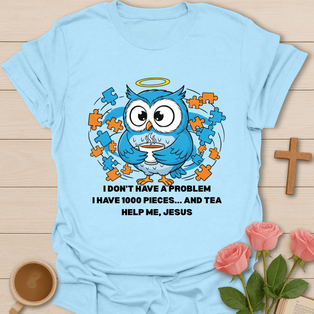 Faith-Filled Owl Puzzle Art T-Shirt T-Shirt