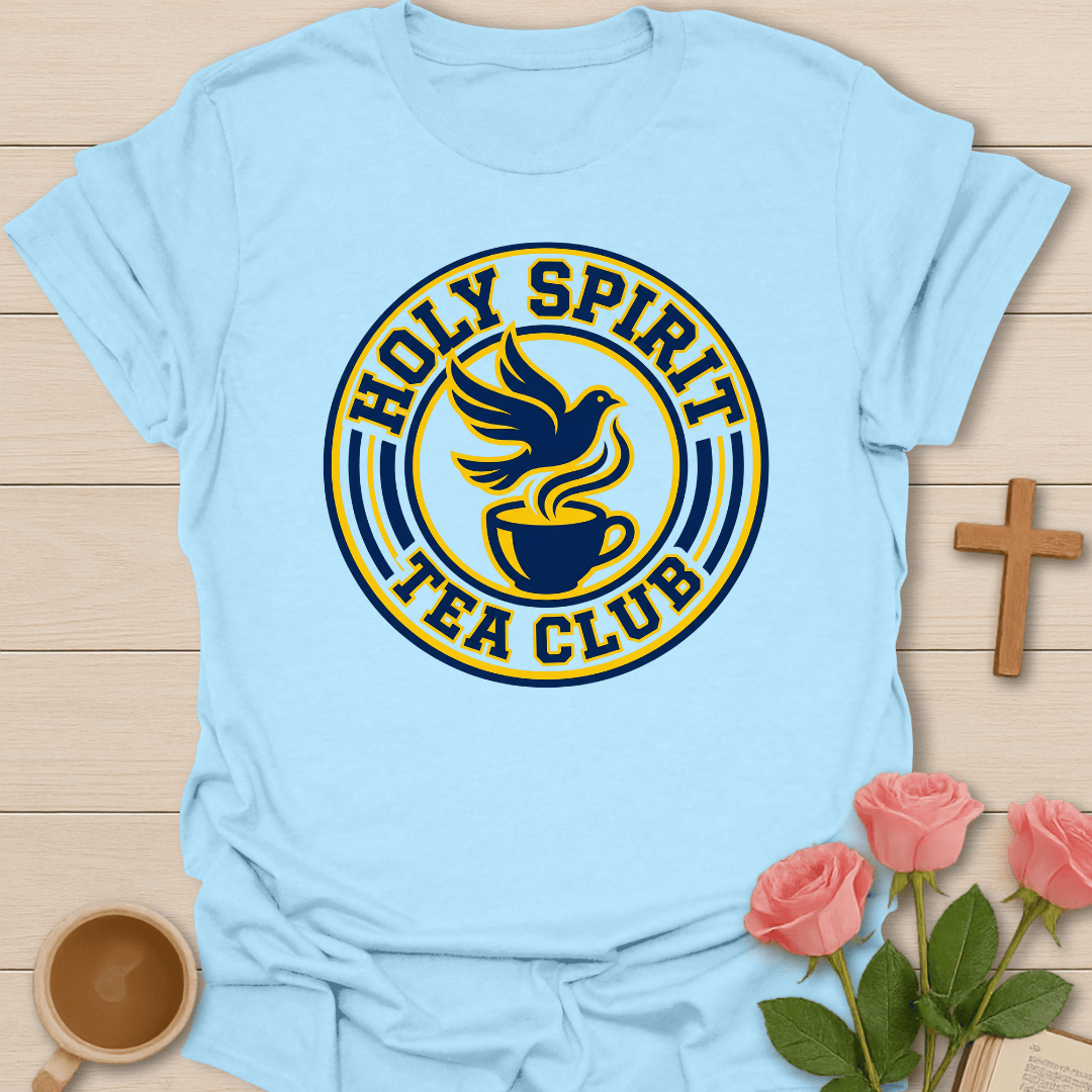 Holy Spirit Tea Club T-Shirt - Kozzy Co Light Blue / S