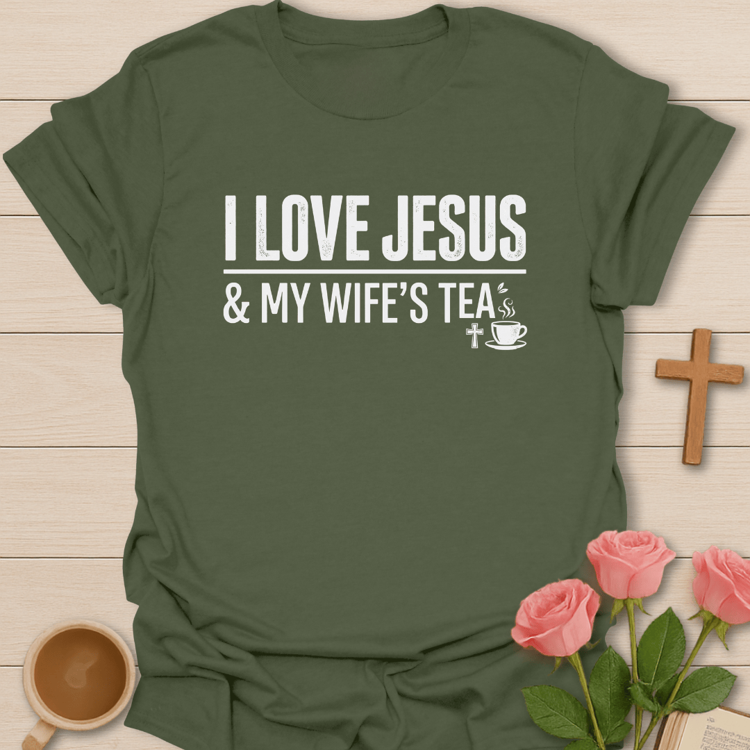 Love Jesus Wife Tea T-Shirt T-Shirt