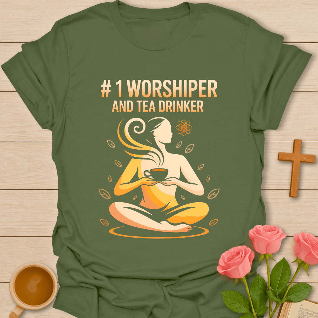 #1 Worshipper Tea Lover  T-Shirt -Yoga T-Shirt