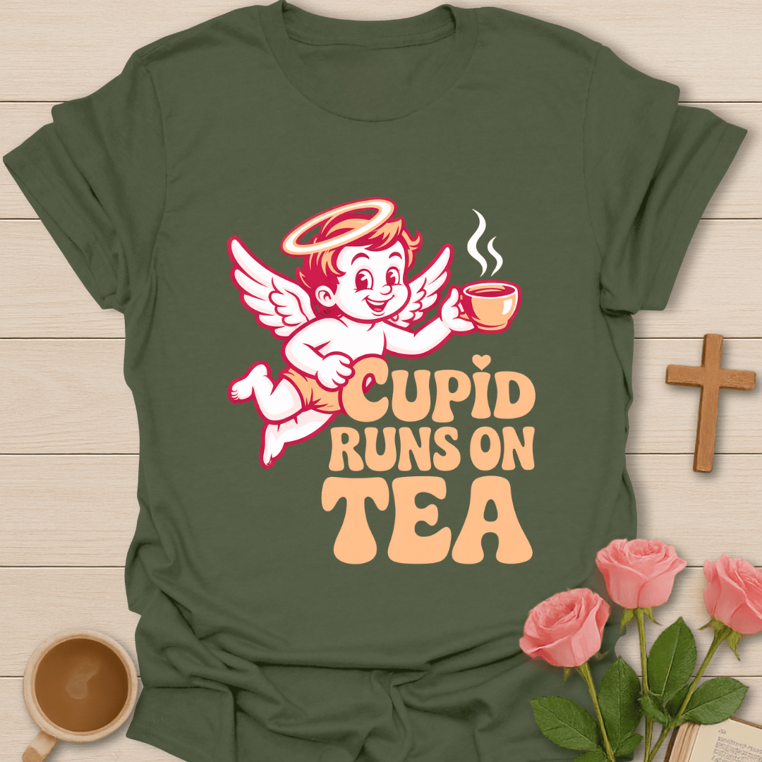 Cupid Runs Tea T-Shirt T-Shirt