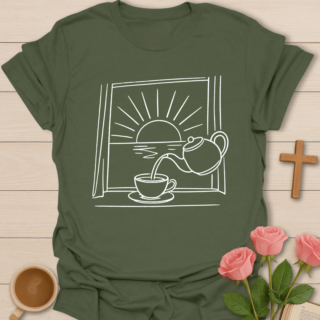 Serene Tea Moment Devotional T-Shirt T-Shirt