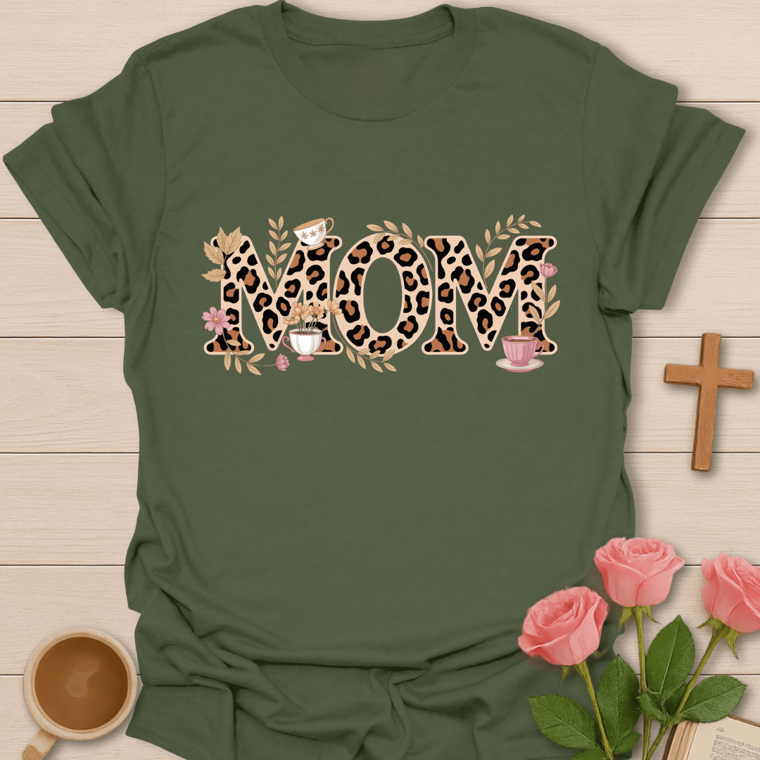 Leopard Mom Tea T-Shirt T-Shirt