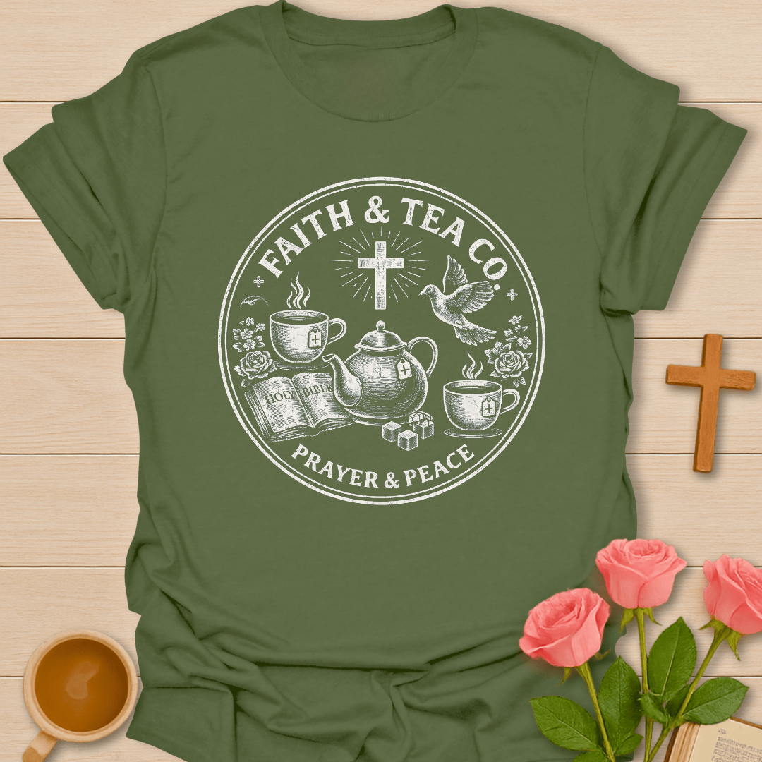 90's Vintage Faith & Tea Circle T-Shirt T-Shirt