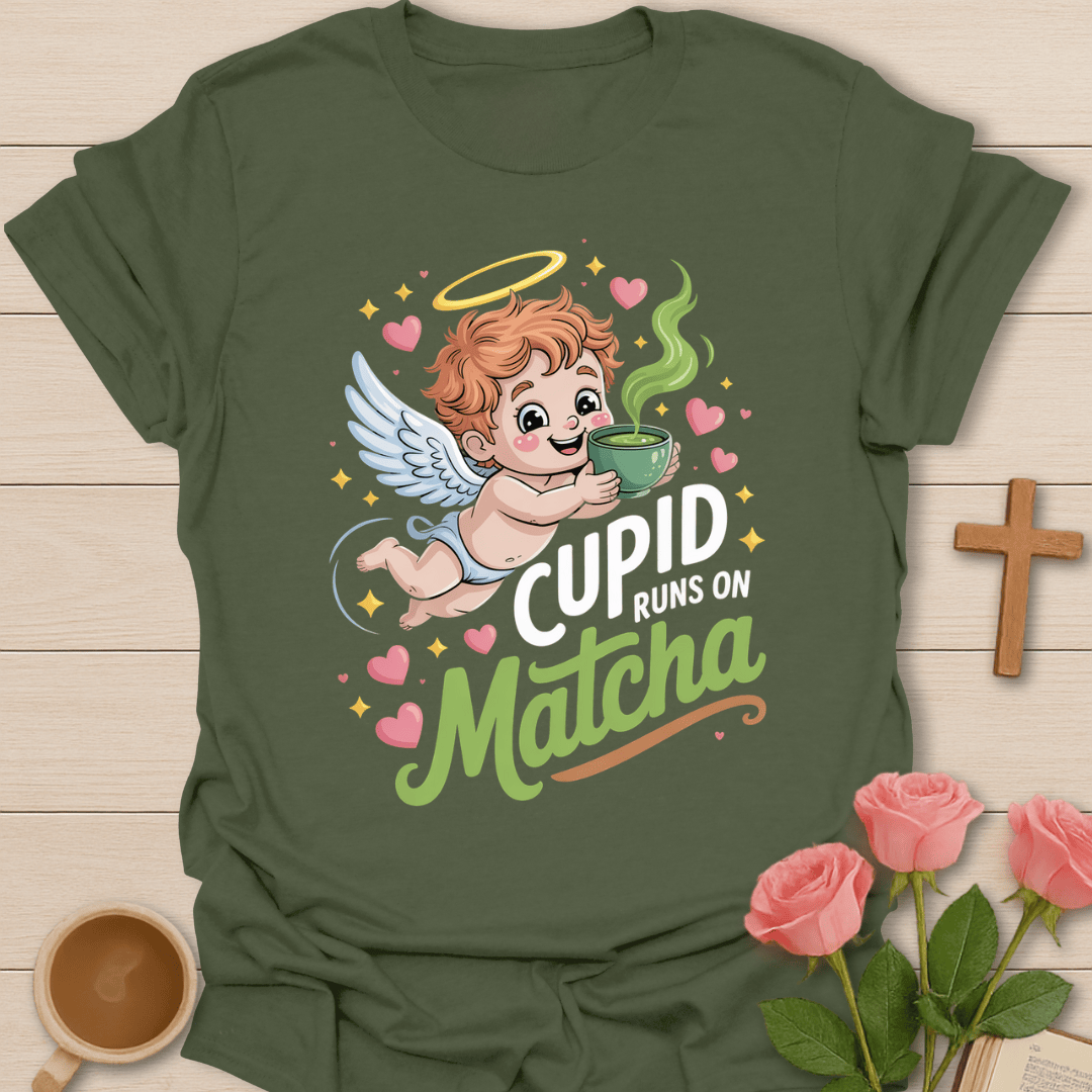 Cupid Runs On Matcha T-Shirt T-Shirt