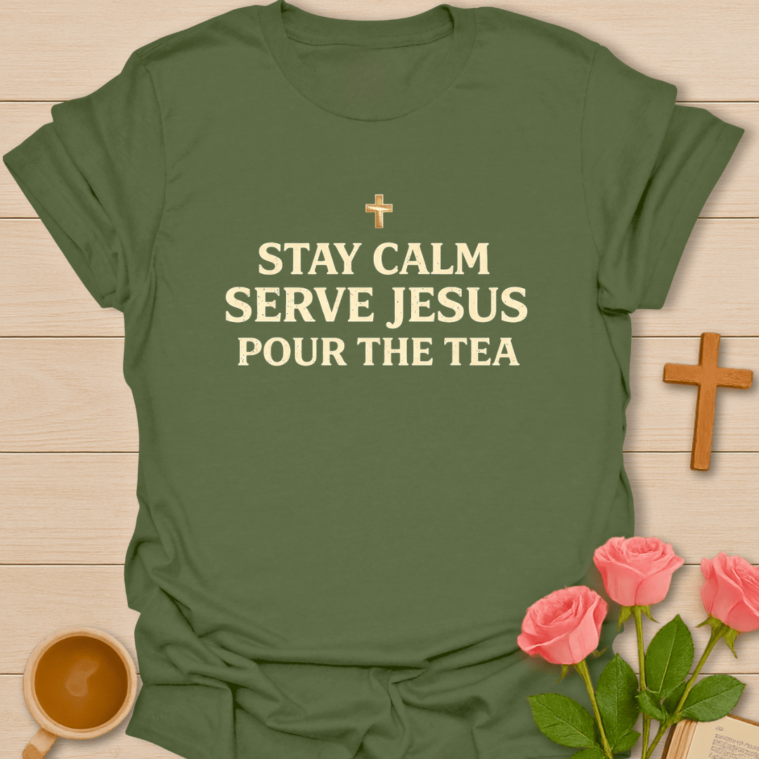 Stay Calm Praise Jesus T-Shirt T-Shirt