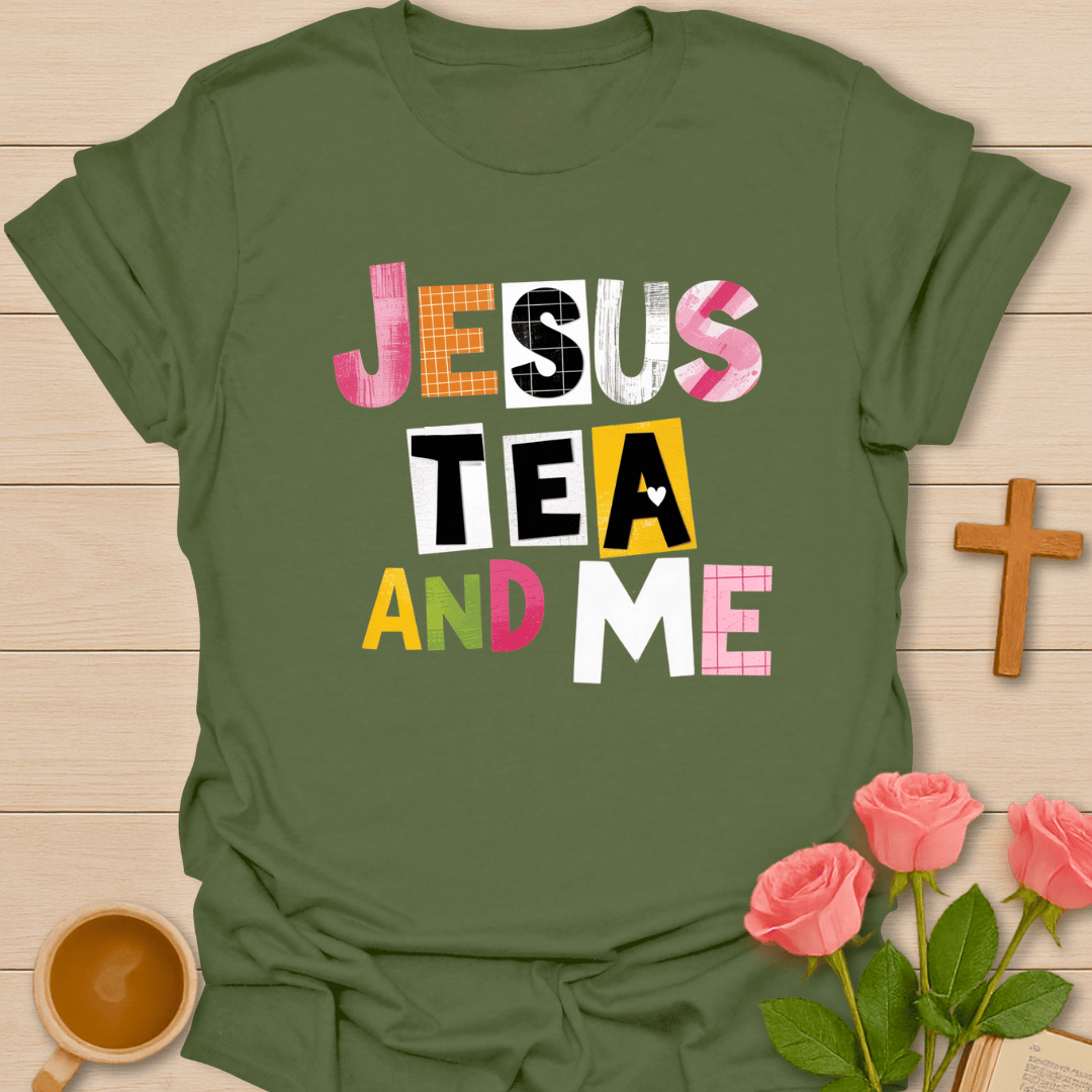 Jesus Tea Me Collage T-Shirt T-Shirt